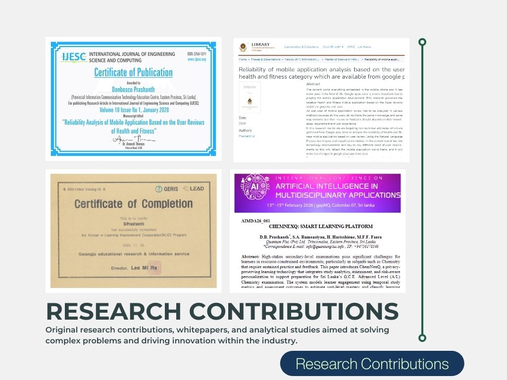 Research Contributions